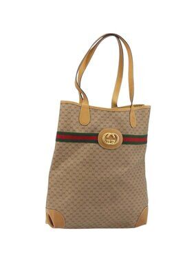 GUCCI Micro GG Supreme Web Sherry Line Bag PVC Beige 002 904 0131
